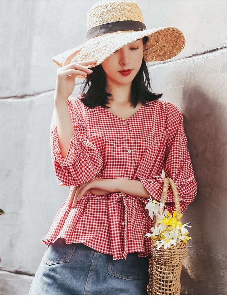 Korean Style Plaid Shirt